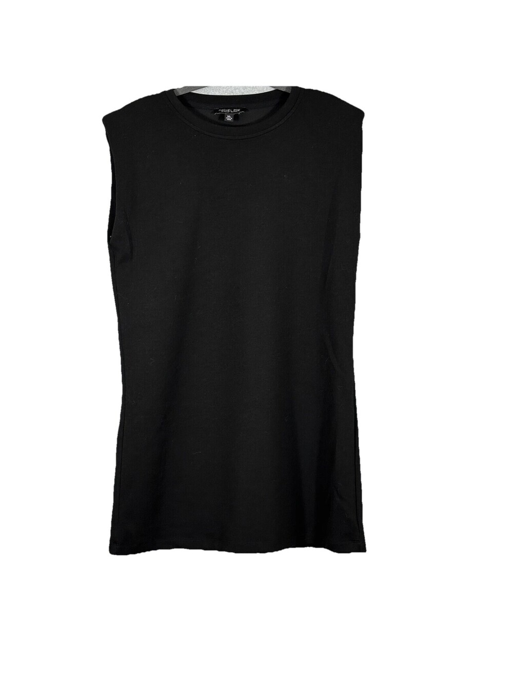 Rachel Zoe Women's Size X-Large Black Sleeveless Tunic Shift Dress Stretch Knit